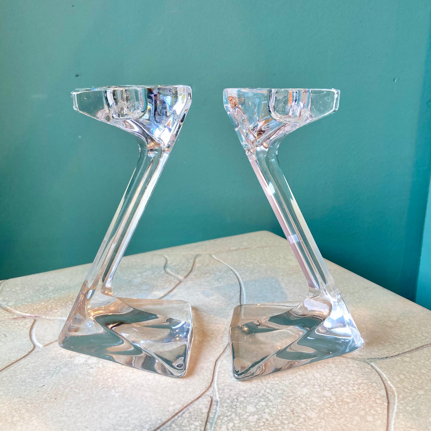 Vintage Crystal Candlestick Holders by Riedel