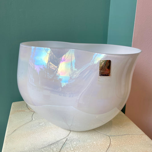 Vintage Opalescent Glass Vase by Damaso