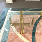 Vintage Brass and Glass Coffee Table