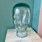 Vintage Glass Mannequin Head- Clear