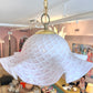 Vintage Murano Style Pink Speckled Pendant Chandelier