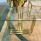Vintage Brass and Glass Side Table
