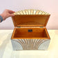 Vintage Maitland Smith Style Tessellated Stone Dome Top Box