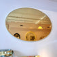 Vintage Amber Tinted Oval Mirror