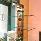 Vintage Paul Evans Style Bronze Mirrored Light Up Floating Shelves
