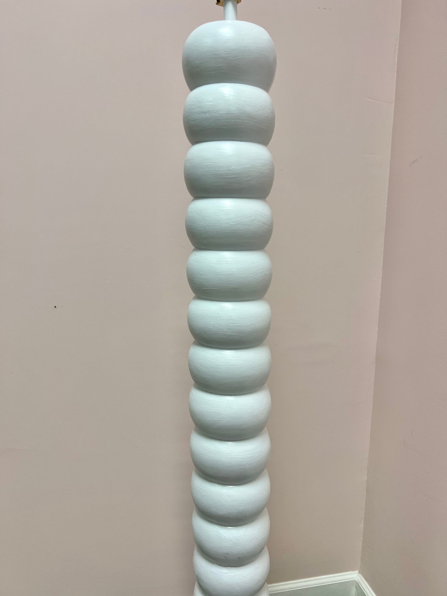 Vintage White Stacked Plaster Floor Lamp