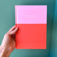 Pink and Red  Colorblock Lined Notebook by Papier