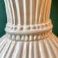 Large Vintage White Ceramic Fan Vase