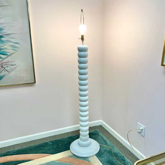 Vintage White Stacked Plaster Floor Lamp