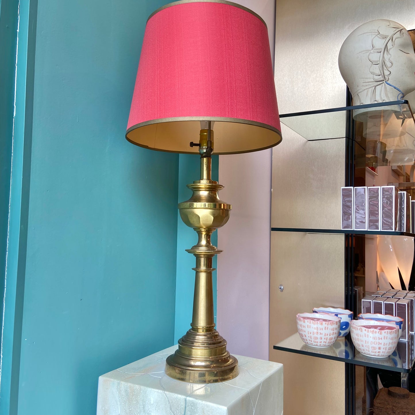 Vintage Mid Century Brass Table Lamp