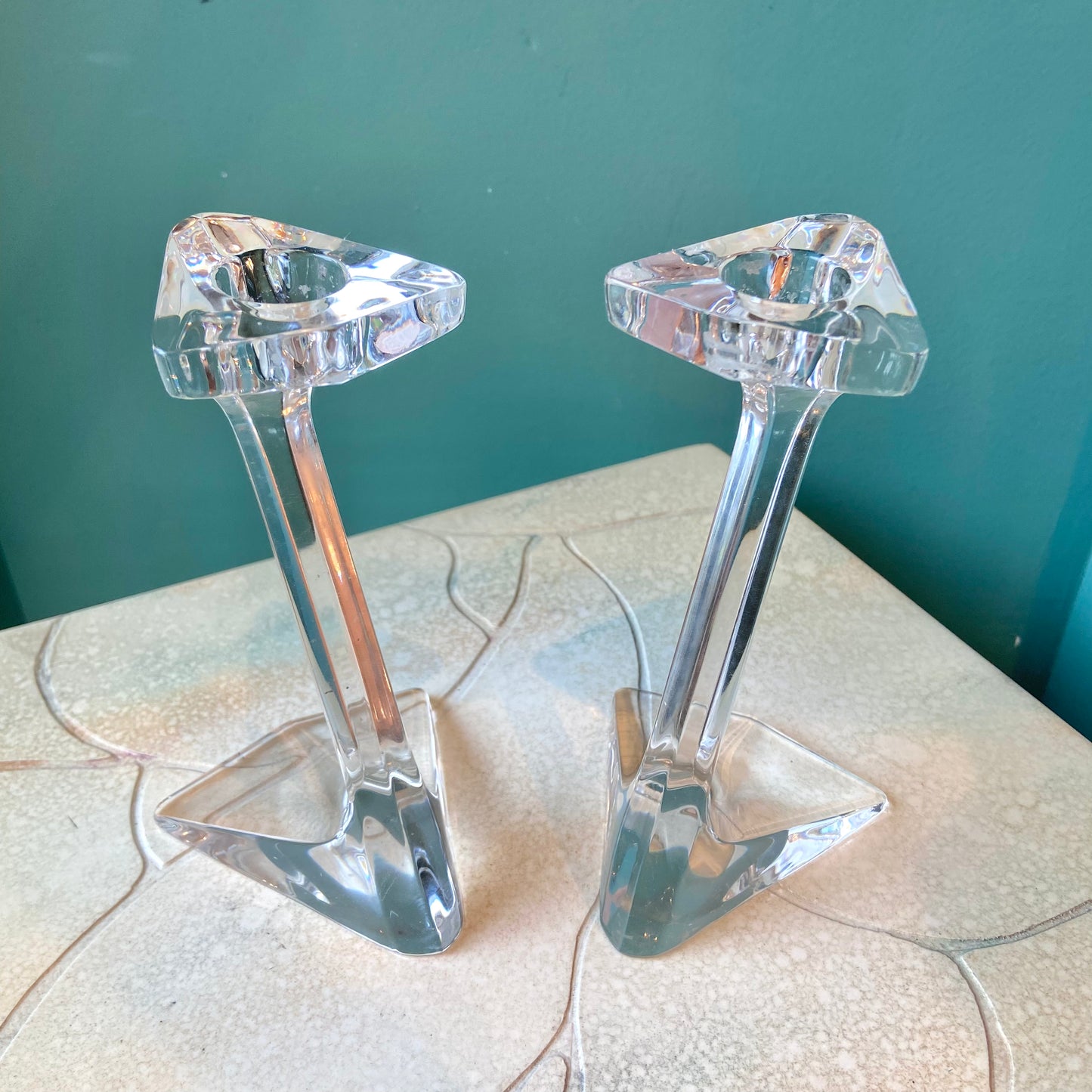 Vintage Crystal Candlestick Holders by Riedel