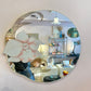 1980's David Marshall Circular Floral Mirror