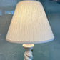 Vintage Spiral Base White Washed Wooden Lamp