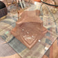 Vintage Square Fiberglass Faux Stone Swirl Base Coffee Table