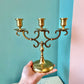 Vintage Brass 3 Arm Candelabra