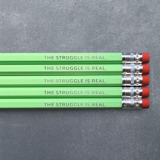 The Struggle is Real - Pencil Pack of 5: No. 2 Pencils