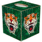 Tiger on Malachite Tissue Box Cover