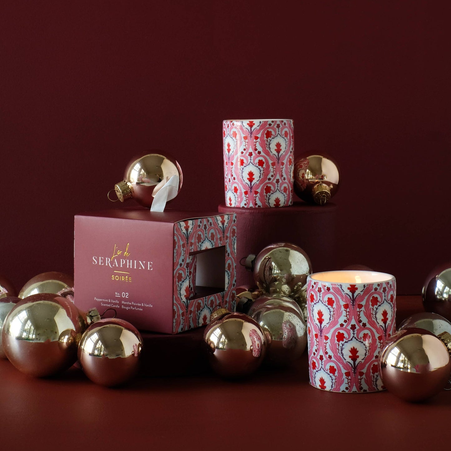Soiree Holiday Ornament Candle