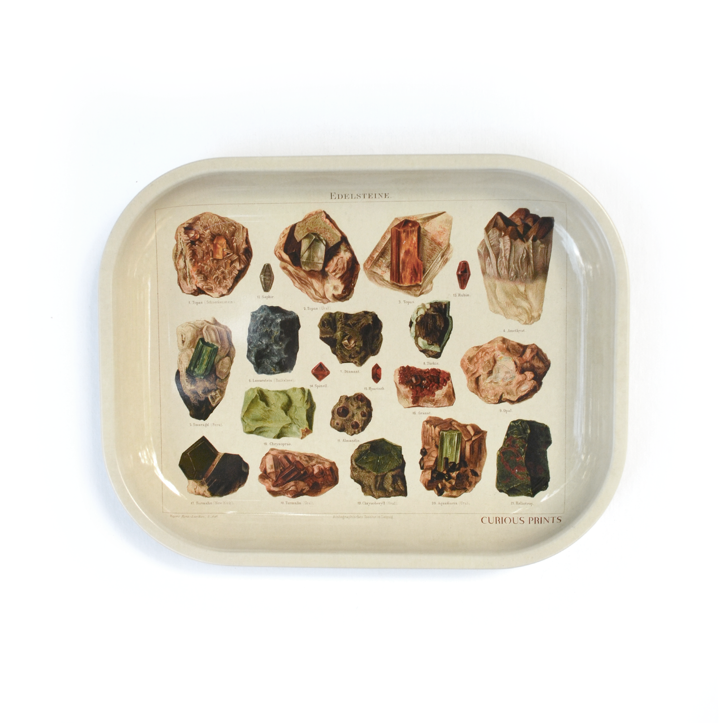 Small Metal Crystals and Minerals Tray