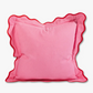 Darcy Linen Pillow - Light Pink + Cherry