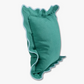 Darcy Linen Pillow - Green + Aqua