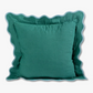 Darcy Linen Pillow - Green + Aqua