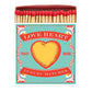 Love Heart Luxury Matches Square Matchbox
