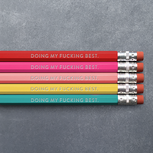 Doing My Fucking Best Rainbow - Pencil Pack of 5: No. 2 Pencils