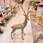 Vintage Extra Large Brass Stag Deer Statue