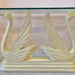 Vintage Swan Console Table with Glass Top