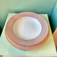 1979 Fitz and Floyd Pink `Rondelle’ Dinnerware Set -26 Pieces