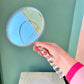 Vintage Lucite Spiral Handle Hand Mirror