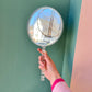Vintage Lucite Spiral Handle Hand Mirror