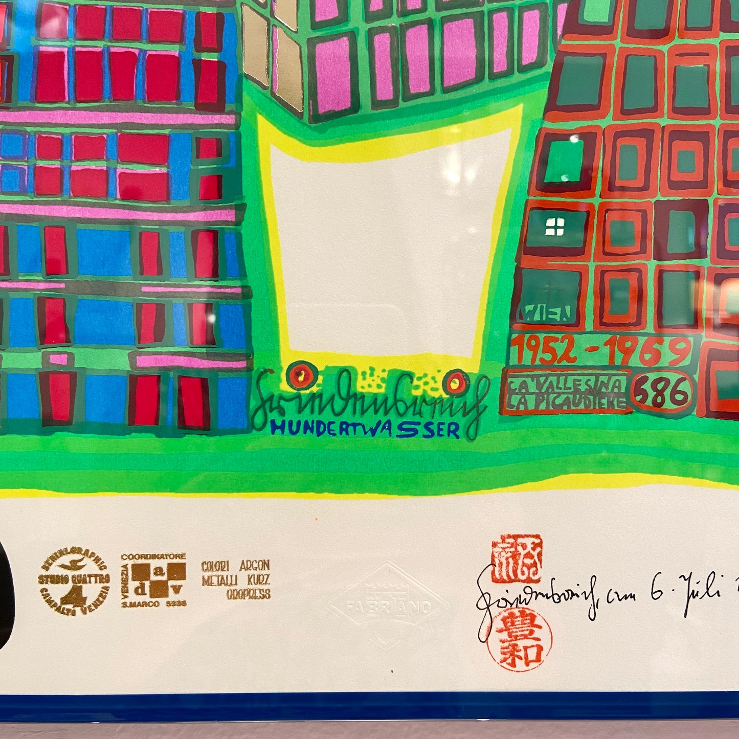 1960's Original Limited Edition Signed ‘Good Morning City-Bleeding Town’  Screen Print by Friedensreich Hundertwasser