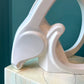 1980’s White Ceramic Rams Head Sculpture by Jaru