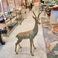 Vintage Extra Large Brass Stag Deer Statue