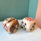 Pair of Large 3" Onyx Dice