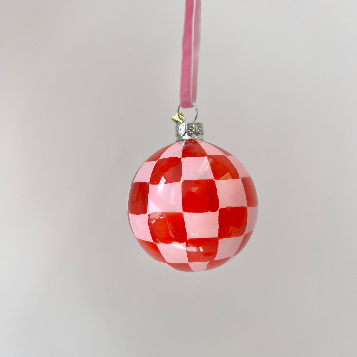Medium Checkered Bauble Ornament