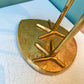 Vintage Murano Style Brass and Glass Crane
