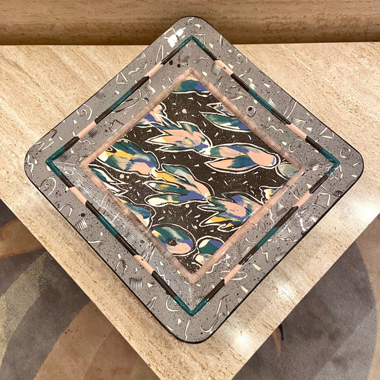 XL Vintage Postmodern Claudia Reese Ceramic Platter