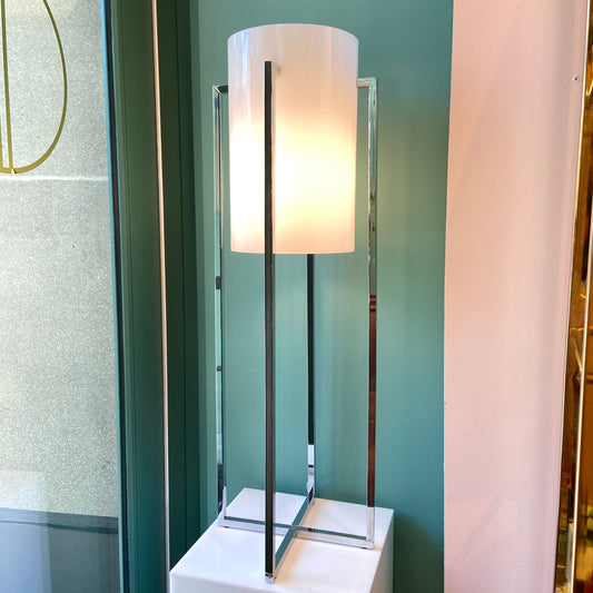 Robert Sonneman Tall Acrylic and Chrome Table Lamp