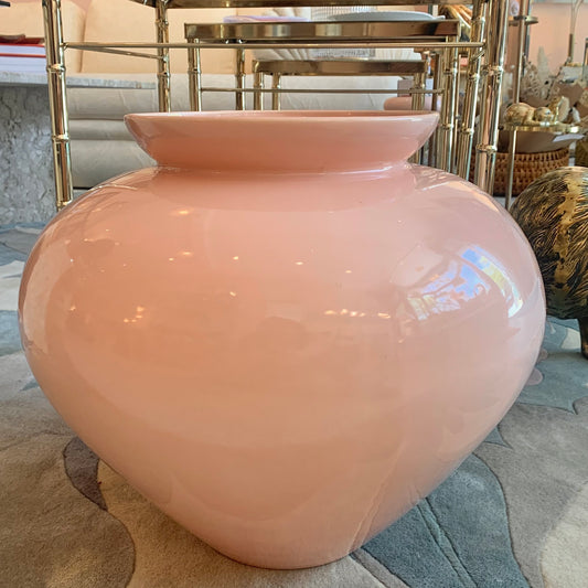 Vintage Large Peach Ceramic Planter by Haeger