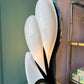 1980’s Black and White Large Postmodern Flower Lamp by Rougier