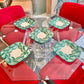 Set of 6 Vintage Fitz and Floyd Orchard Leaf Dinner Plates