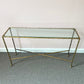 Vintage Brass Bamboo Console Table