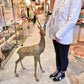 Vintage Extra Large Brass Stag Deer Statue