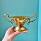 Vintage Brass Pedestal Bowl