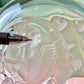 Vintage Signed Verlys Glass Cupid Bowl