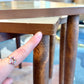 Set of 3 Mid Century Faux Marble and Walnut Stacking Side Tables