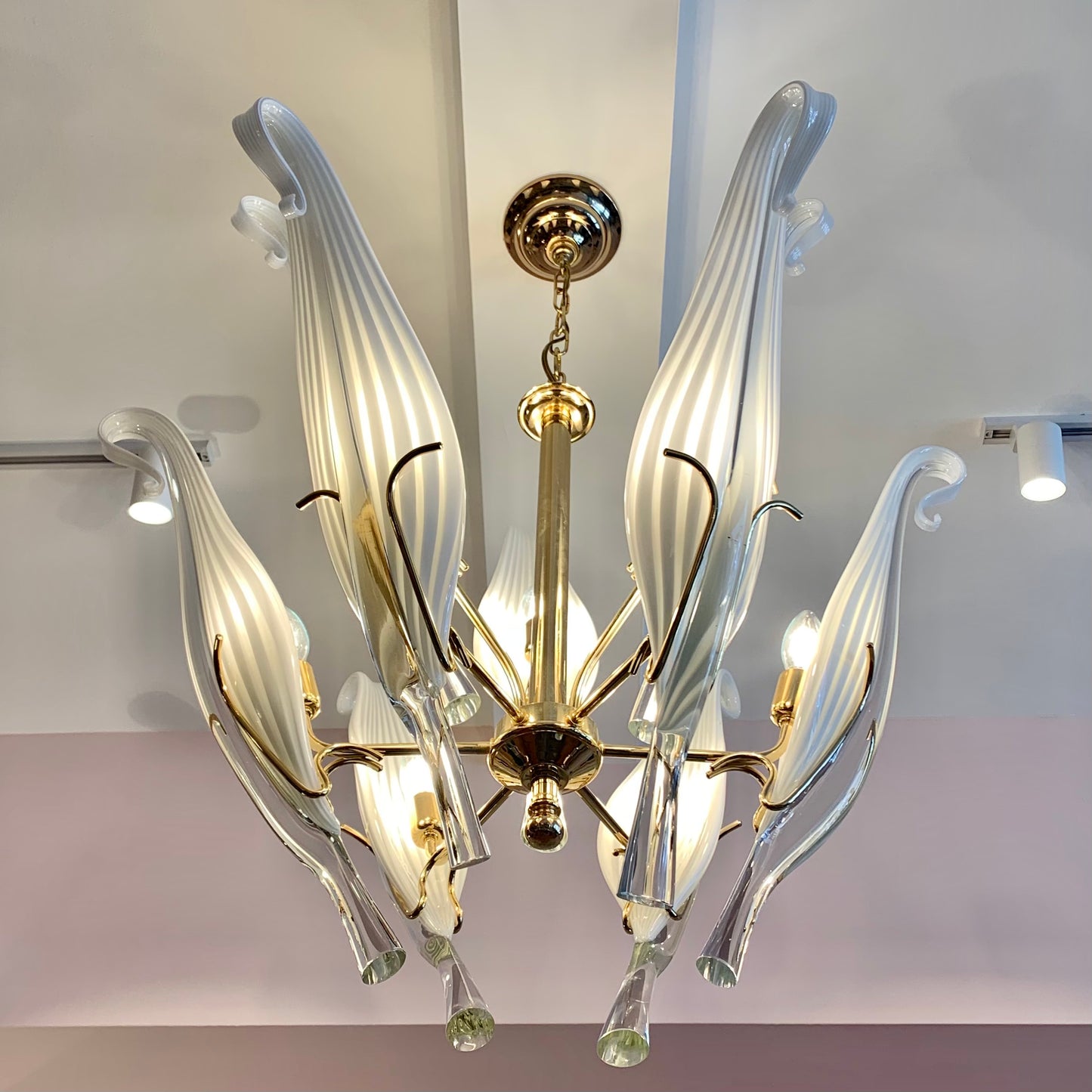 Murano Glass Leaf Chandelier